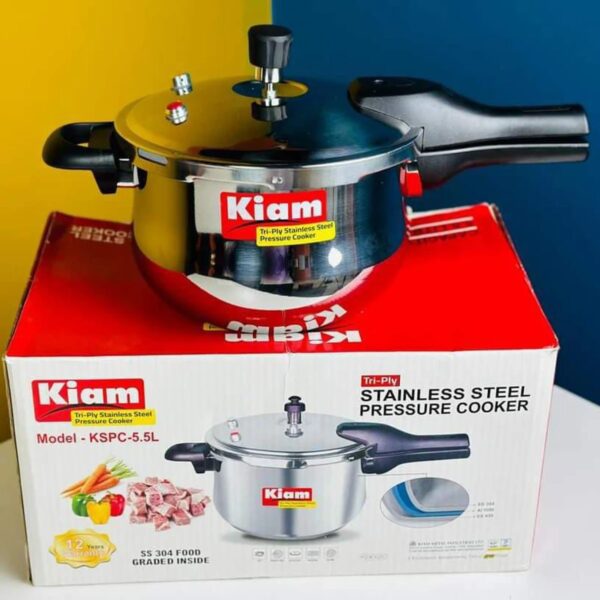 5.5 liter Kiam Tri ply pressure-cooker